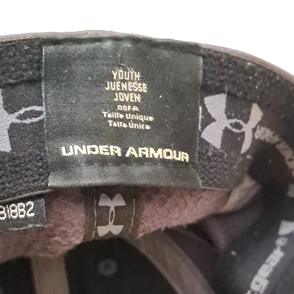 Under Armour Kids OS Dark Gray Cap with Yellow Logo